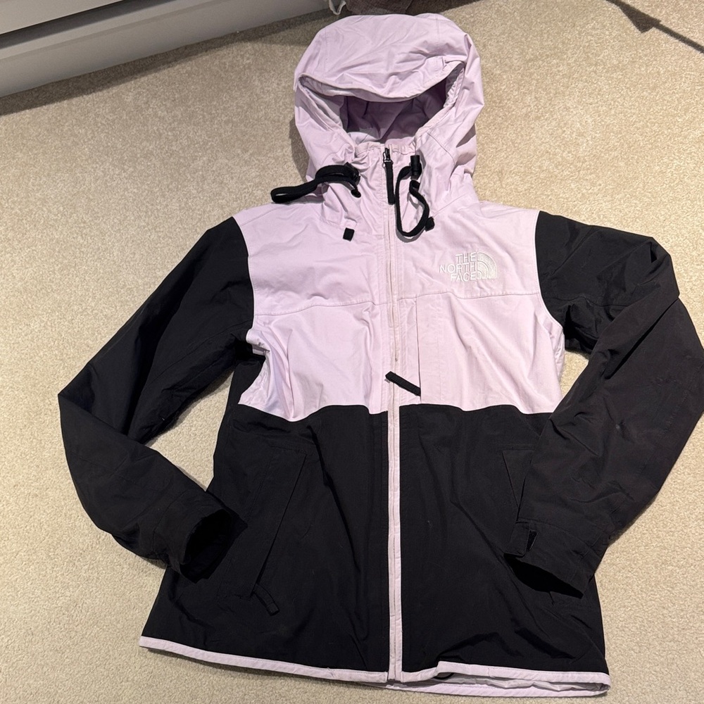The North Face Women's Two-Tone Black and Light Purple Hooded Jacket